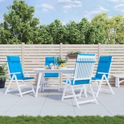 vidaXL Almofadões cadeira encosto alto 4 pcs tecido oxford azul-claro