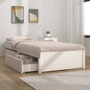 Estrutura cama com gavetas 90x190 cm 3FT Single branco