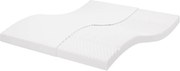vidaXL Colchão de espuma 180x220 cm 7 zonas dureza 20 ILD branco