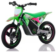 Mini moto elétrica para crianças Minicross 350W Roan MX E350 14/14" Supermotard Verde