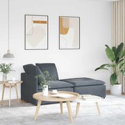 vidaXL Sofá modular com pufes e almofadas veludo cinzento-escuro