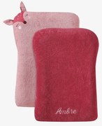 Lote de 2 capas para colchão de mudas, animais, em turco rosa-blush