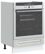 vidaXL Armário forno Kalmar betão madeira projetada cinza