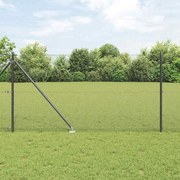 vidaXL Conjunto de Postes de Cerca Conjunto de 2 Cinza Plástico 25 x 1 m