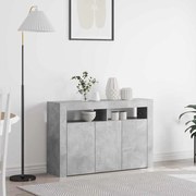 vidaXL Buffet Cinza Concreto Madeira Engenheirada 116 x 30 x 75 cm