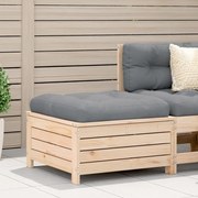 vidaXL Apoio de pés p/ jardim c/ almofadão pinho maciço
