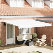 vidaXL Toldo Retrátil Branco 400 × 300 cm Poliéster