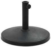 vidaXL Base de guarda-sol redonda poliresina 10 kg preto