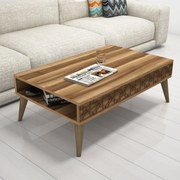 Mesa de Centro City – Nogueira – 105 cm x 36,6 cm x 60 cm