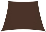 vidaXL Para-sol estilo vela tecido oxford trapézio 3/5x4 m castanho
