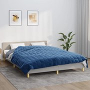 vidaXL Manta pesada 5 kg 200x230 cm tecido azul