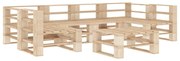 vidaXL 7 pcs conjunto lounge de jardim em paletes madeira