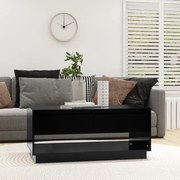 Mesa de Centro Madrid com 2 Gavetas de 102 cm - Preto - Design Moderno