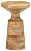 vidaXL Mesa de apoio Ø33x50 cm madeira de mangueira maciça