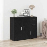 vidaXL Aparador Carvalho Preto 91x29,5x75 cm Madeira Engenheirada