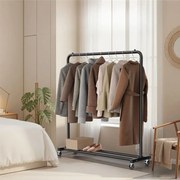 Guarda roupa aberto com rodas 38 x 110 x 141,5 cm preto