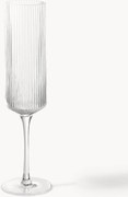 Copos de champanhe em vidro artesanais Ripple, conjunto de 2