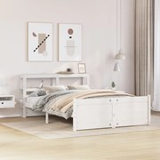 vidaXL Estrutura de cama c/ cabeceira sem colchão 160x200 cm branco