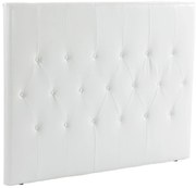 HOMCOM Cabeceira de Cama 160cm Cabeceira de Cama Estofada em Linho e Acolchoada 2 Formas de Uso 160x7x120cm Branco