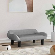 vidaXL Cama para cães 70x40x24 cm veludo cinzento-claro