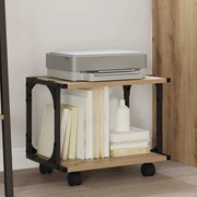 vidaXL Suporte para Impressora Carvalho Artesanal 41 x 28 x 33,5 cm