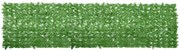vidaXL Tela de varanda com folhas verdes 400x100 cm