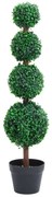 vidaXL Planta artificial buxo em forma de esfera com vaso 90 cm verde