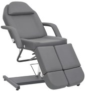 vidaXL Cadeira de esteticista couro artificial 180x62x78 cm cinzento