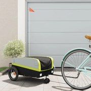 vidaXL Reboque para bicicleta 30 kg ferro preto e verde