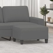 vidaXL Apoio de pés 70x55x41 cm tecido de microfibra cinzento-escuro