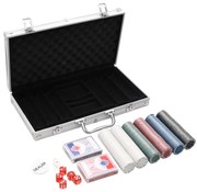 vidaXL Conjunto de fichas de póquer 300 pcs 4 g