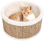 vidaXL Cesto para gatos redondo 36 cm ervas marinhas