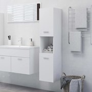 vidaXL Armário de casa de banho derivados de madeira branco