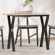 vidaXL Mesa de jantar estrutura em Y 100x50x75cm pinho e aço