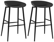 Cadeiras de bar 2 pcs preto