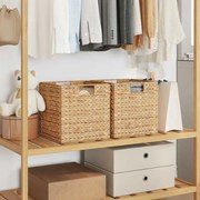 vidaXL Cestos de Armazenamento 2 pcs Natural 28 x 28 x 28 cm