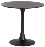 Mesa Cozinha e Sala de Jantar  Mesa TUL (TO), base de metal, lacado preta, 80 cms de diâmetro