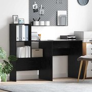 vidaXL Mesa Carvalho preto 131.5 x 50 x 106.5 cm Madeira processada