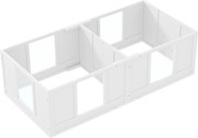 PawHut Caixa para filhotes para cães, com painéis claros, design de 2 compartimentos, para cães pequenos | Aosom Portugal