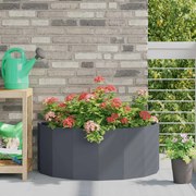 vidaXL Floreira Antracite 90 x 45 x 35 cm Aço