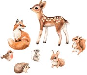 Adesivo animais quarto infantil - Raposa, corço, esquilo