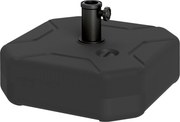 Outsunny Base para Chapéu de Sol Quadrada com Postes Ø38 mm Ø48 mm Recarregável com Areia 25 kg ou Água 20 kg Preto | Aosom Portugal