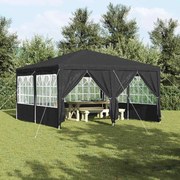 vidaXL Tenda de Festa com 8 Laterais Antracite 4x4 m PE