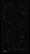 vidaXL Placa de indução com 2 discos controlo tátil vidro 3500 W