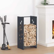 Suporte para lenha 40x30x80 cm aço laminado a frio antracite