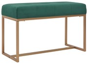 vidaXL Banco 80 cm veludo verde