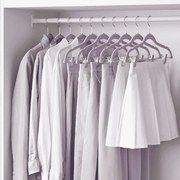 Conjunto 30 Cabides de veludo com clipes ajustáveis lilás lavanda