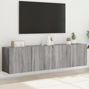 vidaXL Móveis de parede para TV 2 pcs 80x30x41 cm cinzento sonoma