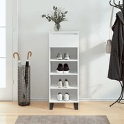 vidaXL Sapateira 40x36x105 cm derivados de madeira branco brilhante