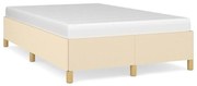 vidaXL Estrutura de cama sem colchão 120x190 cm tecido creme